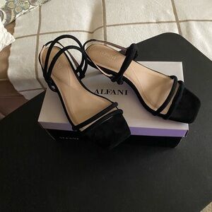 Alfani Elegant Black Strappy Heels